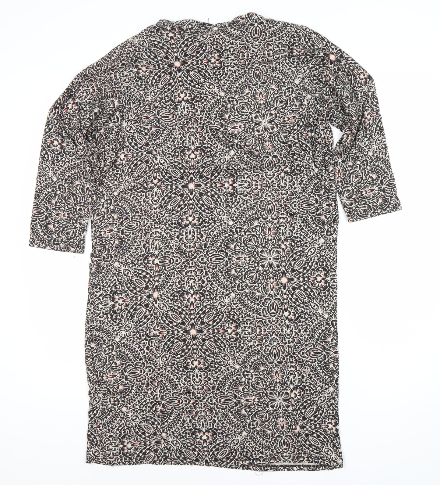 Monsoon Women's Multicoloured Geometric Shift Dress Size 10