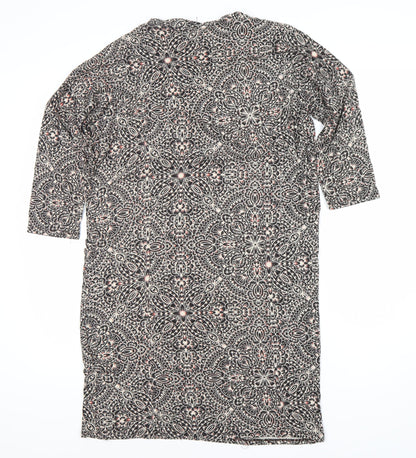 Monsoon Women's Multicoloured Geometric Shift Dress Size 10