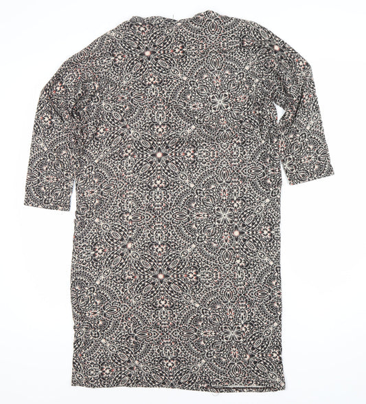 Monsoon Women's Multicoloured Geometric Shift Dress Size 10