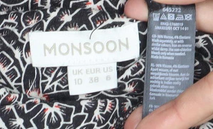 Monsoon Women's Multicoloured Geometric Shift Dress Size 10