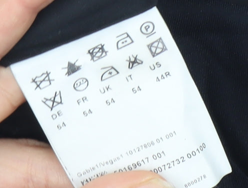 Hugo Boss Men's Black Striped Classic Trousers, Size 54