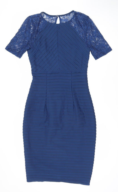 Linea Women's Blue Bodycon Knee-Length Dress Size 8