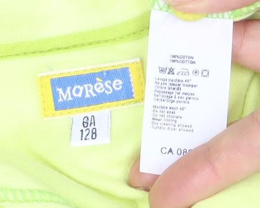 Moresse Boys Yellow Button-Up Shirt, Size 8, Long Sleeve