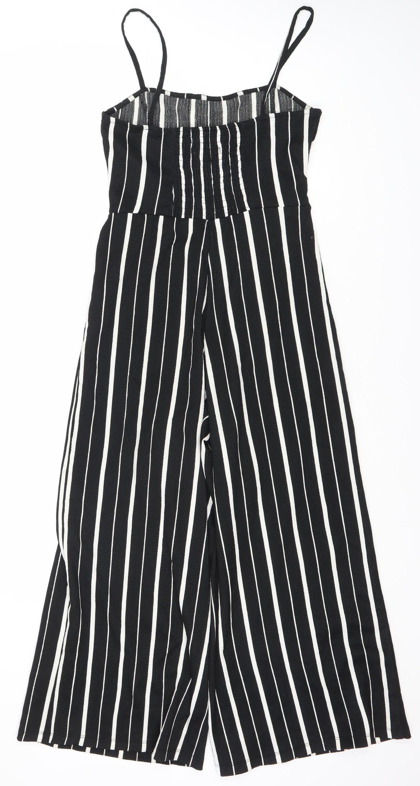 Pull&Bear Women's Black Striped Jumpsuit Size S