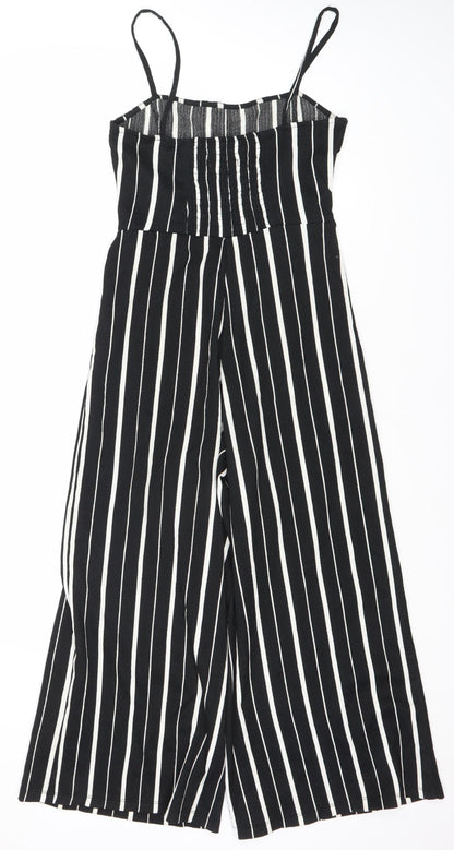 Pull&Bear Women's Black Striped Jumpsuit Size S