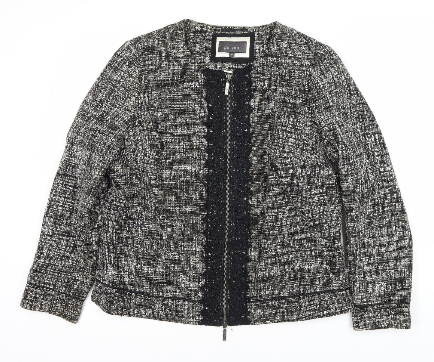 Marks and Spencer Women's Black Bouclé Blazer Size 16