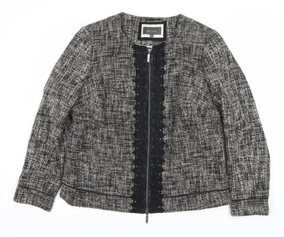 Marks and Spencer Women's Black Bouclé Blazer Size 16