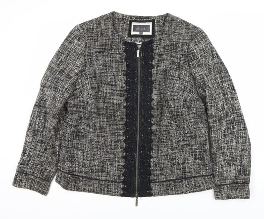 Marks and Spencer Women's Black Bouclé Blazer Size 16