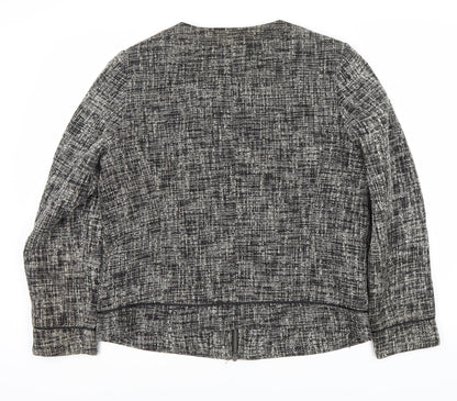 Marks and Spencer Women's Black Bouclé Blazer Size 16
