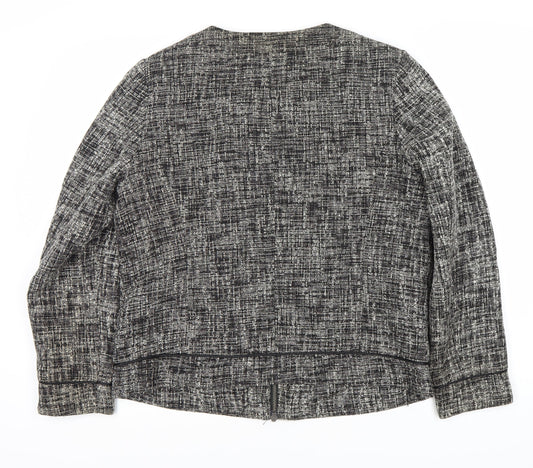 Marks and Spencer Women's Black Bouclé Blazer Size 16