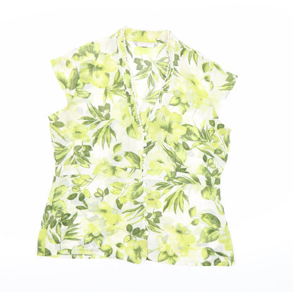 Epilogue Women's Green Floral Blouse Size 14