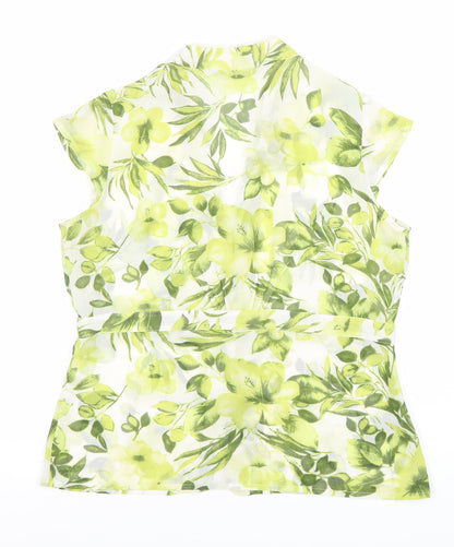 Epilogue Women's Green Floral Blouse Size 14