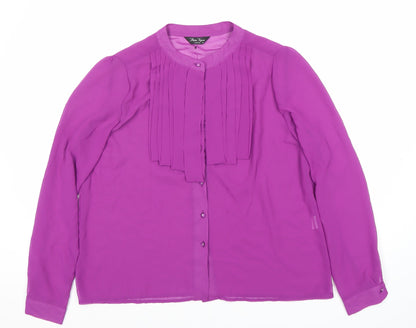 Womens UK Size 18 Marina Kaneva Purple Basic Blouse