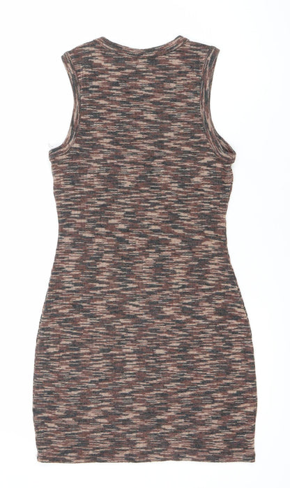 H&M Women's Multicoloured Tank Dress, Size 10, Casual Style