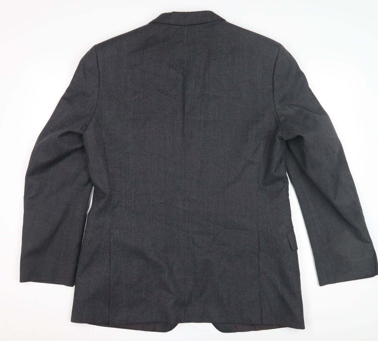 St Michael Men's Grey Wool Blazer, Size M, Classic Style