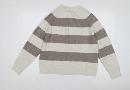 Womens UK Size M Marks and Spencer Beige Pullover Jumper