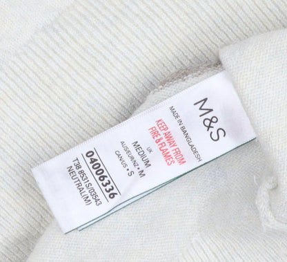 Womens UK Size M Marks and Spencer Beige Pullover Jumper