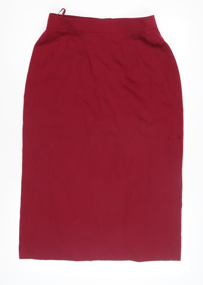 Louis Féraud Women's Red Pencil Skirt Size 16