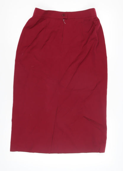 Louis Féraud Women's Red Pencil Skirt Size 16