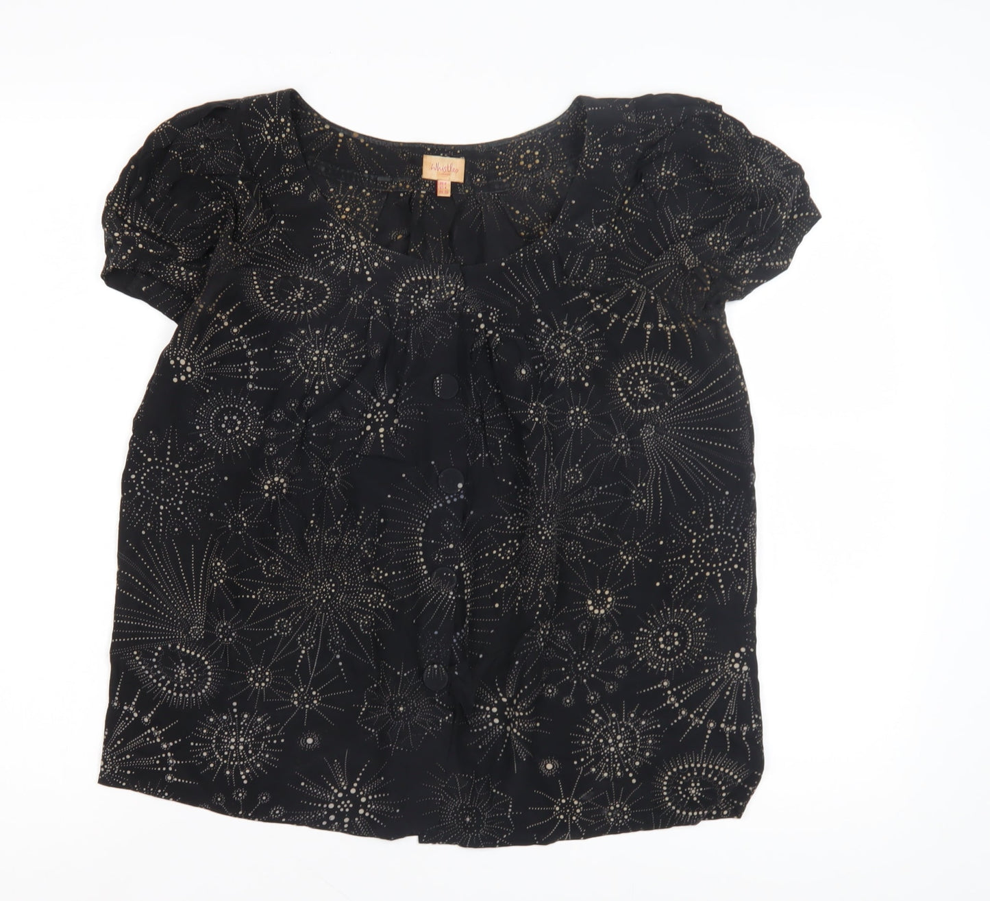Womens UK Size 8 Whistles Black Basic Blouse
