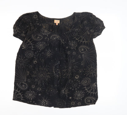 Womens UK Size 8 Whistles Black Basic Blouse