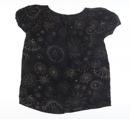 Womens UK Size 8 Whistles Black Basic Blouse