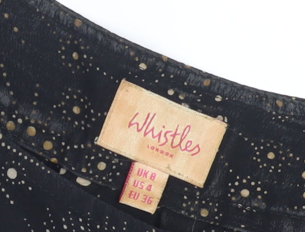 Womens UK Size 8 Whistles Black Basic Blouse