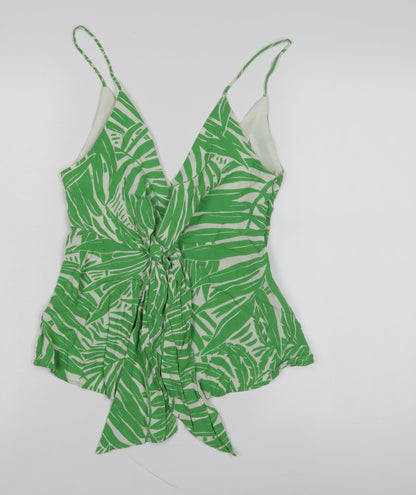 Womens UK Size 8 MNG Green Camisole Blouse