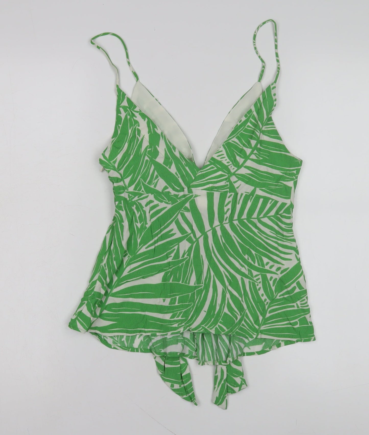 Womens UK Size 8 MNG Green Camisole Blouse