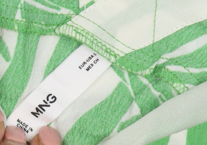 Womens UK Size 8 MNG Green Camisole Blouse