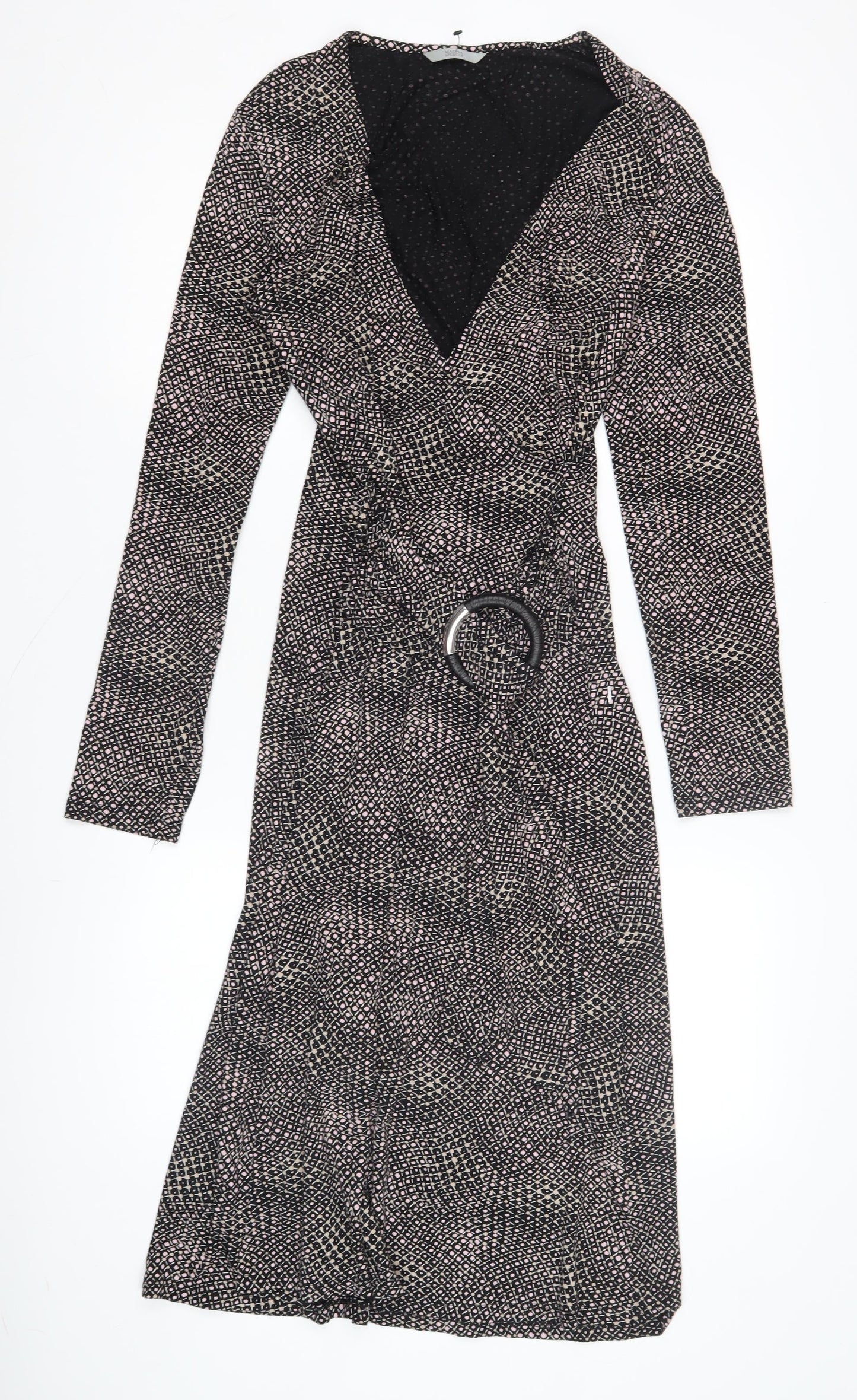 Marks and Spencer Women's Black Wrap Dress Size 10