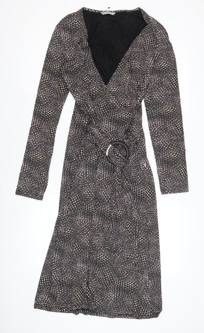 Marks and Spencer Women's Black Wrap Dress Size 10