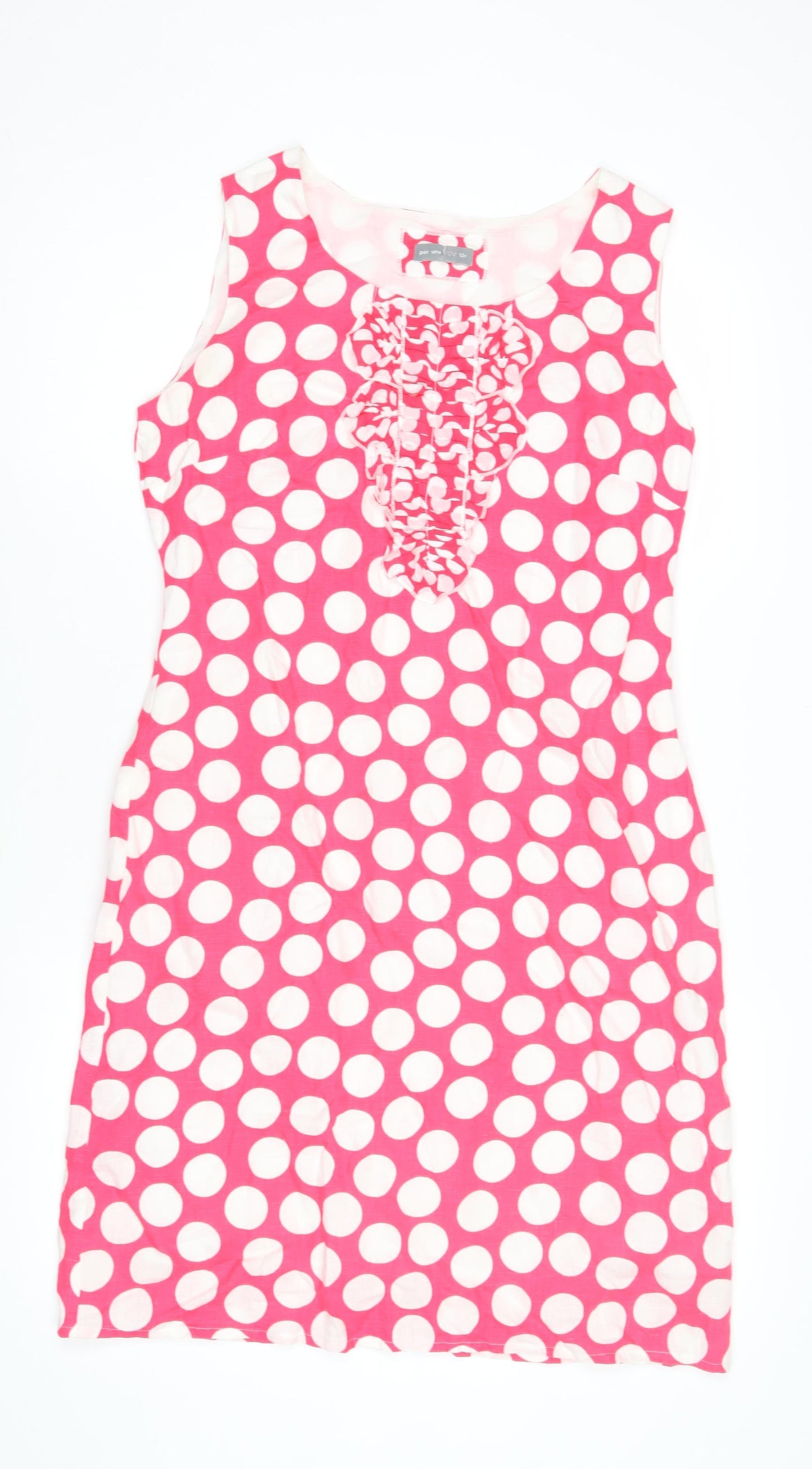 Per Una Women’s Pink Polka Dot Ruffle Dress Size 12