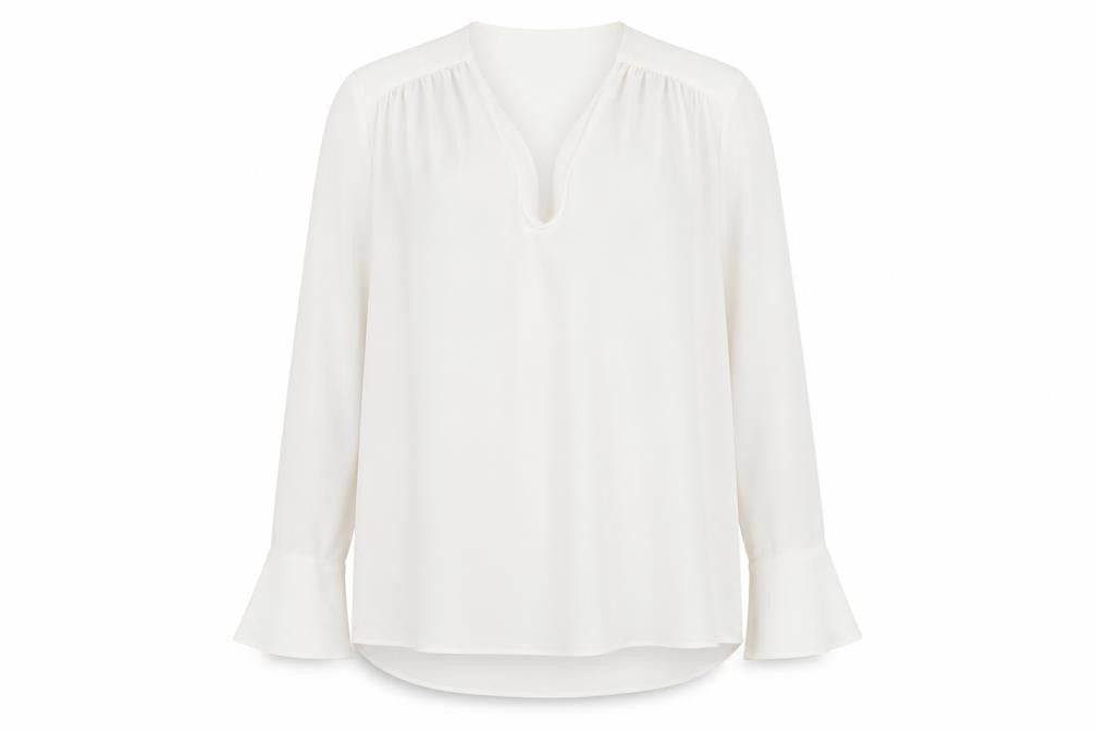 Womens UK Size 14 Mango White Basic Blouse