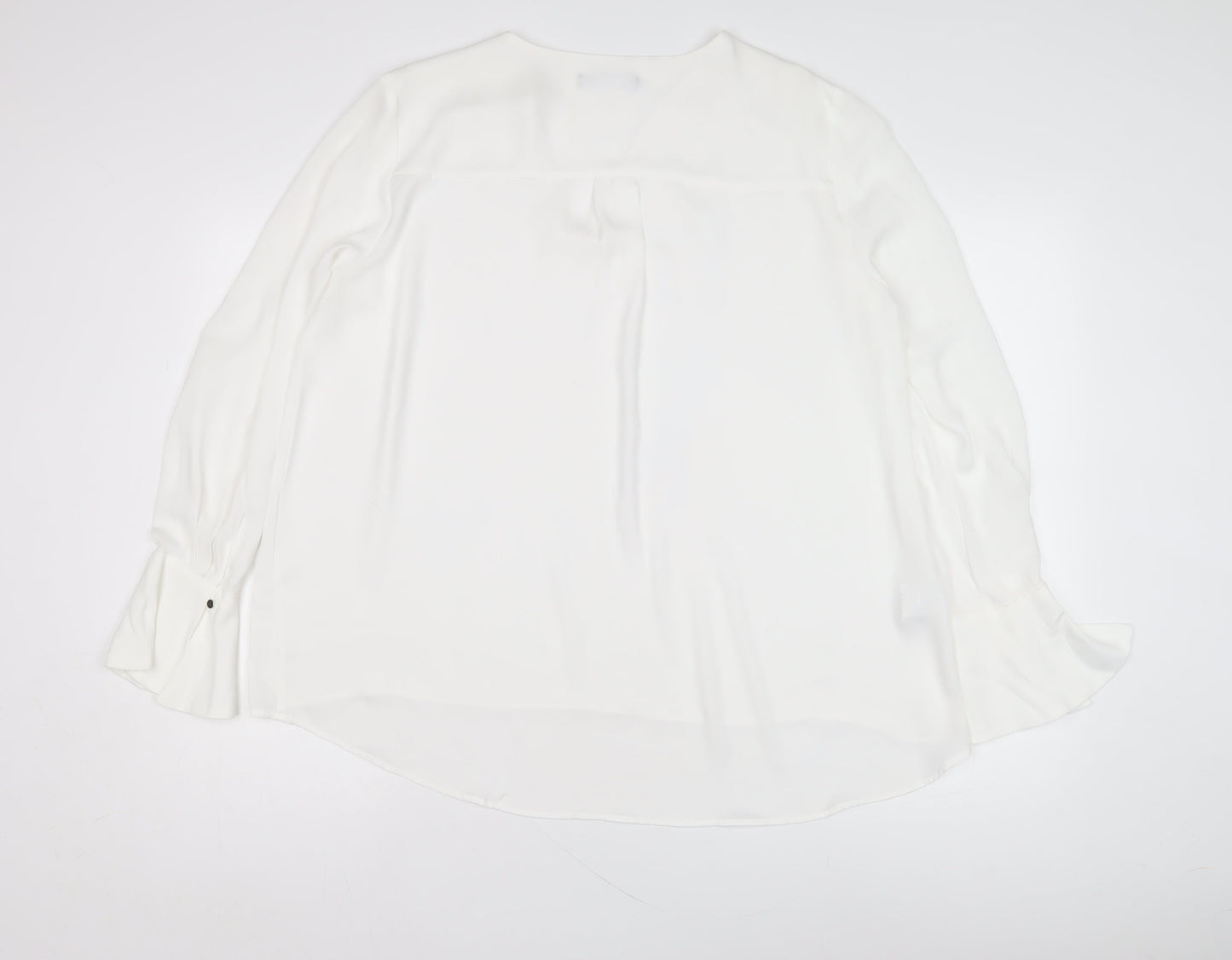 Womens UK Size 14 Mango White Basic Blouse