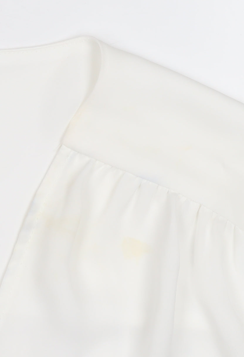 Womens UK Size 14 Mango White Basic Blouse