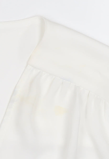 Womens UK Size 14 Mango White Basic Blouse