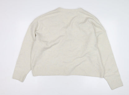 Womens UK Size L Marks and Spencer Ivory Cardigan Jumper