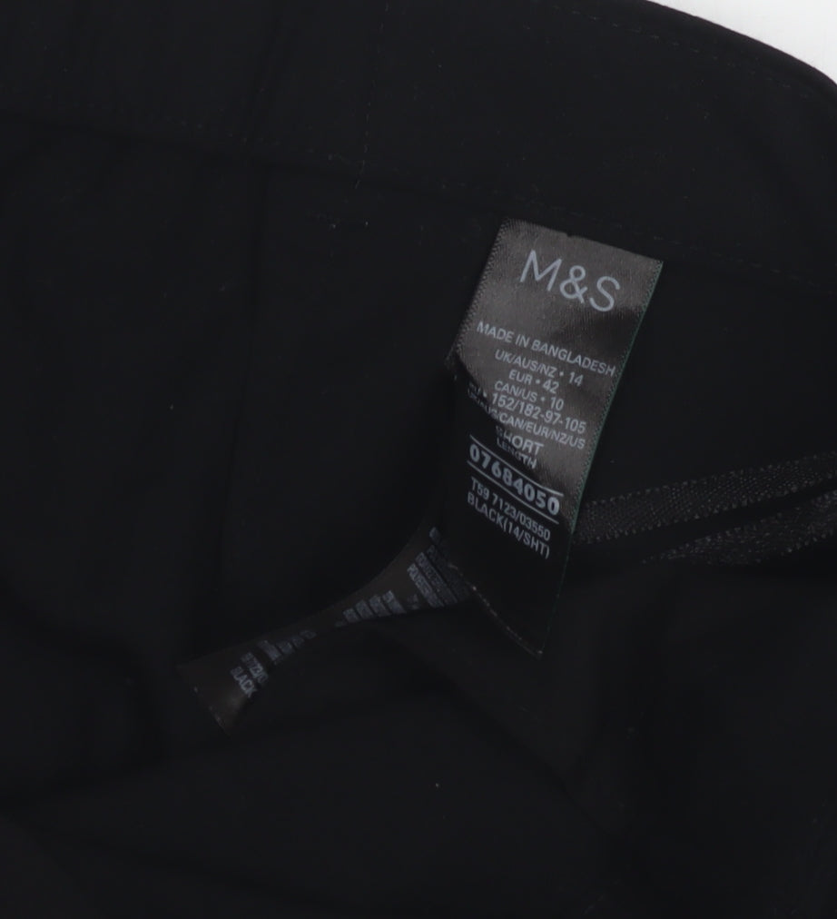 Womens UK Size 14 Marks and Spencer Regular Fit Workwear Black Trousers