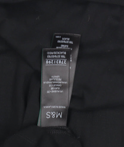 Marks and Spencer Women's Black Pleated Midi Skirt - Size 16