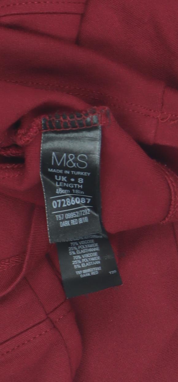 Marks and Spencer Red Bandage Skirt - UK Size 8