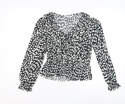 Womens UK Size 8 Dorothy Perkins Black Basic Blouse