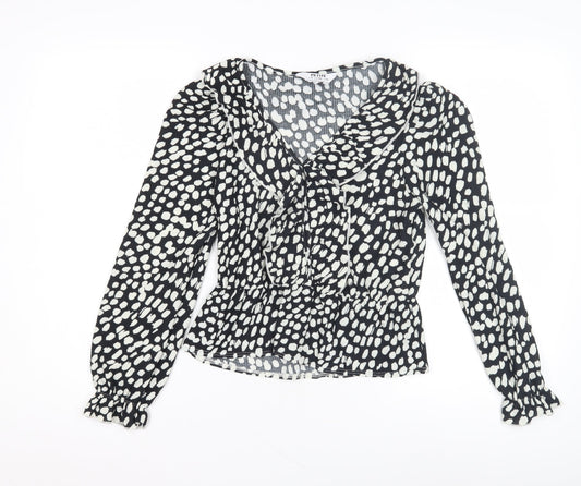 Womens UK Size 8 Dorothy Perkins Black Basic Blouse