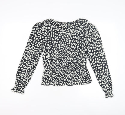 Womens UK Size 8 Dorothy Perkins Black Basic Blouse