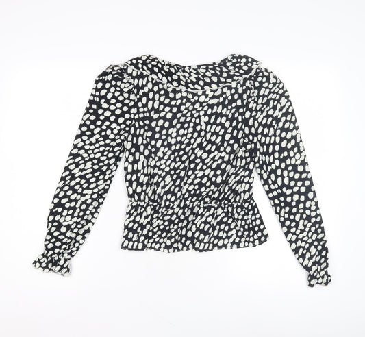 Womens UK Size 8 Dorothy Perkins Black Basic Blouse