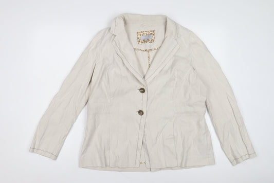 Per Una Women's Beige Blazer Size 18 Casual