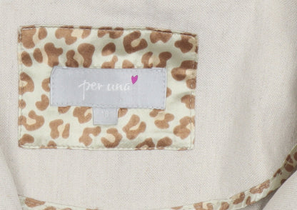 Per Una Women's Beige Blazer Size 18 Casual