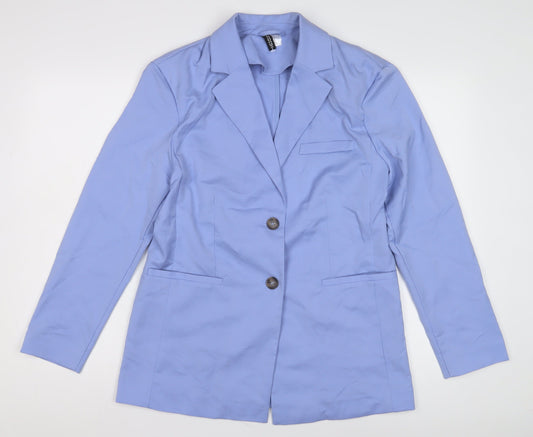 Womens UK Size XS H&M Blue Single-Breasted