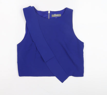 Womens UK Size 10 Oasis Blue Basic Blouse