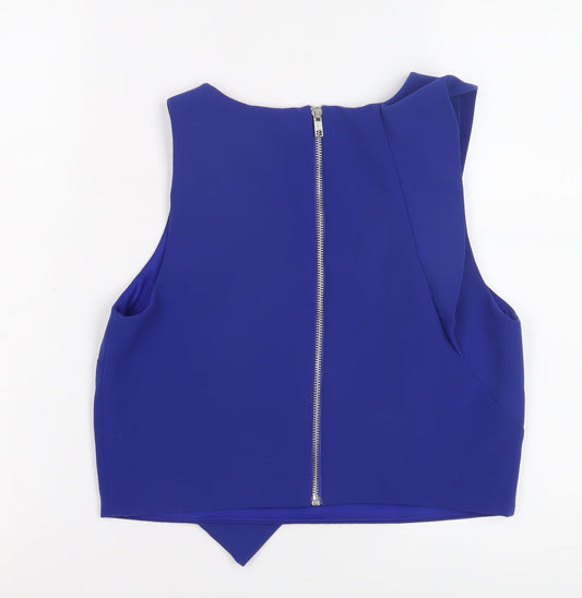 Womens UK Size 10 Oasis Blue Basic Blouse